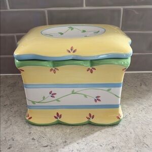 Princess House 1452 Floral container Ice Cream canister